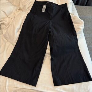 Ann Taylor Marina Black Wide-Leg Trousers